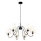 Z-Lite Gianna Chandelier, 6-Light, 32 In.W x 17 In.H, Matte Black/White 7509-6-32MB - alternate 2